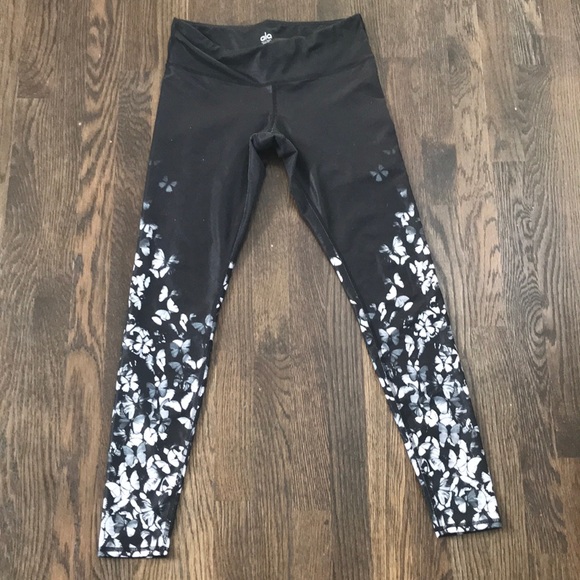 ALO Yoga Pants - Black butterfly Alo leggings